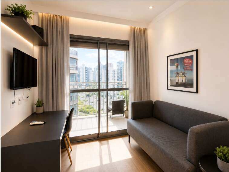 Apartamento para alugar com 1 quarto, 25m² - Vila Nova Conceição,São Paulo
