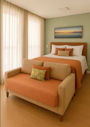 Apartamento para alugar com 1 quarto - ,