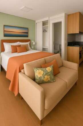 Apartamento para alugar com 1 quarto - ,
